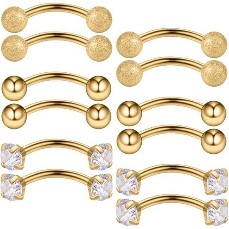 6Pairs 16G Piercing Jewelry Ro - Body Jewelry Surgical Steel 评论和价格